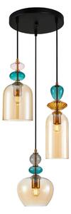Italux modern függeszték busco fekete sokszínű arany itxpnd-302633abroamb