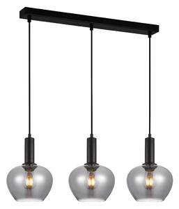 Italux modern függeszték stabla fekete füstös itxpnd-30084-3-bk-sg