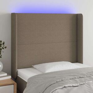 VidaXL tópszínű szövet LED-es fejtámla 93x16x118/128 cm