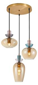 Italux modern függeszték fanda borostyán arany itxpnd-31882-3agdamb