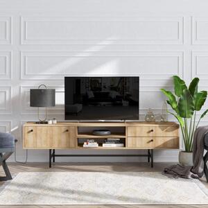 Owen tölgy-fekete tv állvány 180 x 35 x 50 cm