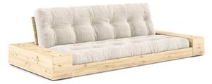 Fehér kordbársony kinyitható kanapé 244 cm Base – Karup Design