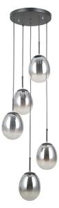 Italux modern függeszték meolo matt fekete füstös itxpnd-40825-5-bk
