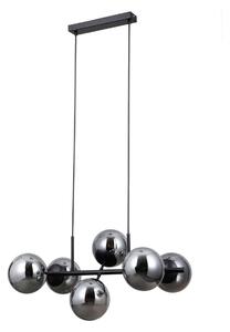 Italux modern függeszték molite matt fekete füstös itxpnd-1098-6-bk