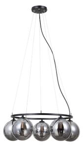 Italux modern függeszték molite matt fekete füstös itxpnd-1098-5r-bk