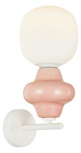 Italux modern fali lámpa latera fehér matt fehér opál rózsaszín itxwl-94331-1s-pk