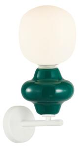 Italux modern fali lámpa latera fehér matt fehér opál zöld itxwl-94331-1s-grn