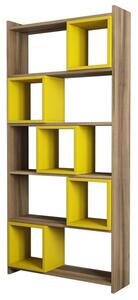 Box dió-sárga könyvespolc 80 x 22 x 170 cm