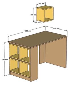 Box dió íróasztal 120 x 65 x 75 cm