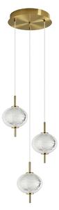Italux glamour függeszték corado átlátszó arany itxpnd-81418-3-bk-gd