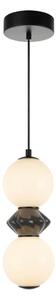 Italux modern függeszték balos matt fekete opál átlátszó szürke itxpnd-94921-2a-bk