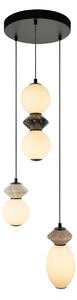 Italux modern függeszték balos barna matt fekete opál átlátszó szürke itxpnd-94921-4r-bk