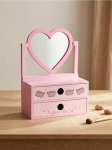 Sinsay - Szív alakú tükrös szekrényke Pusheen - pasztellpink