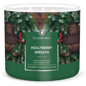 Hollyberry Wreath illatgyertya, égési idő 35 óra - Goose Creek