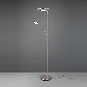 Trio Lighting Barrie LED mennyezeti lámpa olvasólámpával, matt nikkel, dimmelhető, Alu / szürke / cink, Nappali / Étkező, fém, Modern