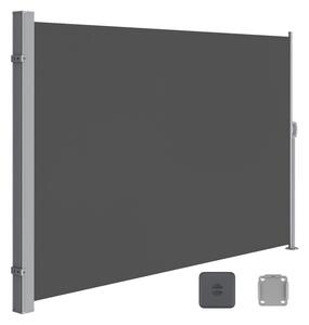 Oldalsó terasznapellenző, belátásgátló, szürke, 220 g/m² 180 x 300 cm