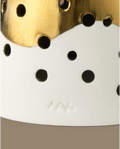 Nobili aranyszínű porcelán gyertyatartó, magasság 25,5 cm - Kähler Design