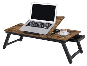 Laptop asztal, rusztikus barna 71x35cm