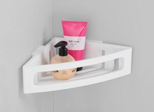Fehér öntapadós műanyag fürdőszobai sarokpolc Bralia - Wenko