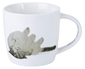 Fehér porcelán bögre 400 ml Upside Down Cat – Maxwell & Williams