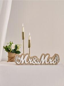 Sinsay - Esküvői dekoráció Mr & Mrs felirattal - bézs