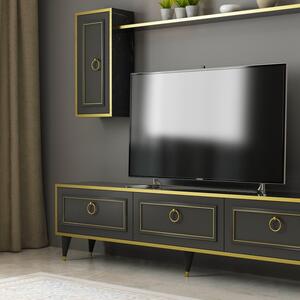 Vals fekete-arany tv szekrény