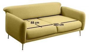 Sevilla sárga háromszemélyes kanapé