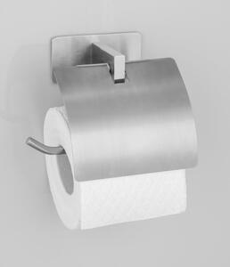 Matt ezüstszínű öntapadós rozsdamentes acél WC-papír tartó Genova – Wenko