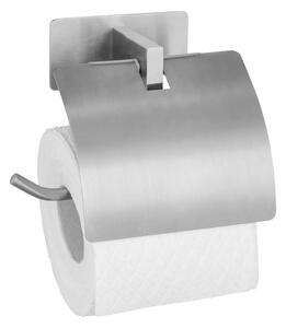 Matt ezüstszínű öntapadós rozsdamentes acél WC-papír tartó Genova – Wenko