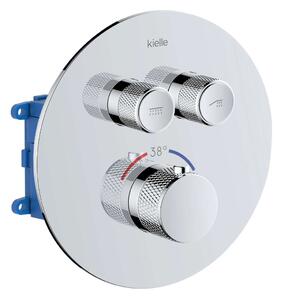 Kielle Oudee - Termosztatikus rejtett csaptelep testtel, 2 készülékhez, króm 10602200