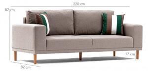 Franz krém háromszemélyes kanapé
