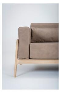 Fawn világosbarna kanapé bivalybőrből, tömör tölgyfa szerkezettel, 180 cm - Gazzda