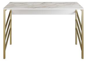 Tuna arany-fehér íróasztal 120 x 60 x 75 cm