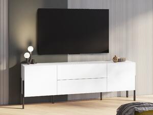 TV-állvány Etsore 102, Laminált forgácslap, 70x204x40cm, Fehér