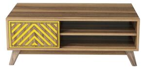 İnci dió-sárga dohányzóasztal 60 x 105 x 38 cm