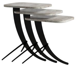 Pion fehér-fekete egymásba rakható asztal