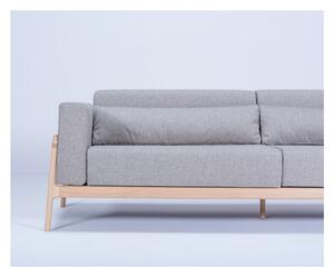 Fawn Plus szürke kanapé tölgyfából, 240 cm - Gazzda