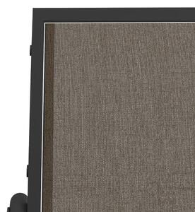 VidaXL barna textilén és acél kerti sikló pad 120,5 x 76 x 86,5 cm