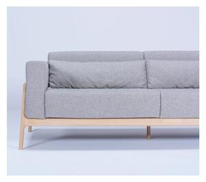 Fawn szürke kanapé tölgyfából, 210 cm - Gazzda