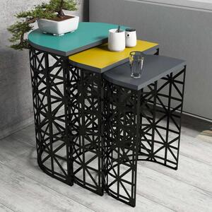 Stil Metal színes egymásba rakható asztal