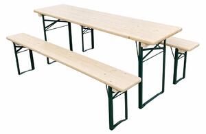 BAVORD Sörpad garnitúra STANDARD 200x50cm – tömör lucfenyő - asztal + pad