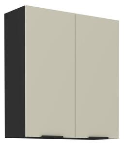 Felső konyhaszekrény Arikona 80 G 90 2F (kasmír + fekete)