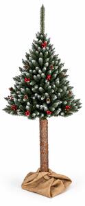 JAKS Műfenyő fatörzsön, piros berkenyebogyókkal, 160 cm