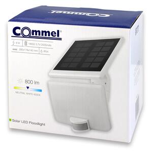 Commel LED reflektor, napelemes, mozgásérzékelővel, 8W