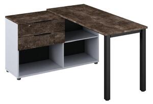 Sarok PC asztal Klodekas 8 (sötét beton + fekete) . 1097173