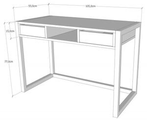 Ogene fenyő-fekete íróasztal 115 x 77 x 55 cm