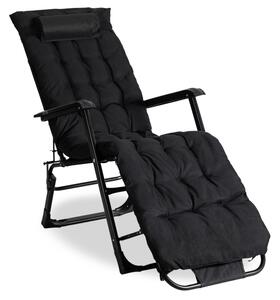EDISON kerti fotel, fekete
