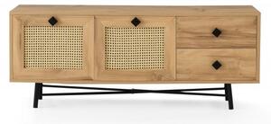 Hapsiyas fa-fekete tv állvány 140 x 40 x 60 cm