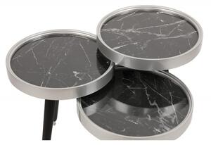 Wing fekete-ezüst egymásba rakható asztal