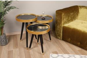 Lyle fekete-arany egymásba rakható asztal